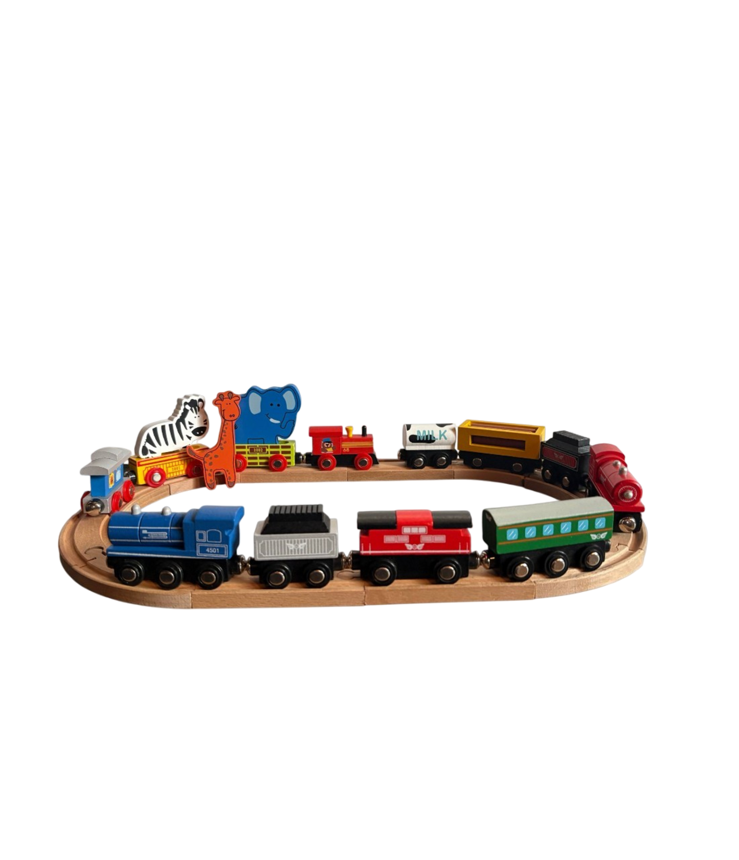 Wooden Train Track Set