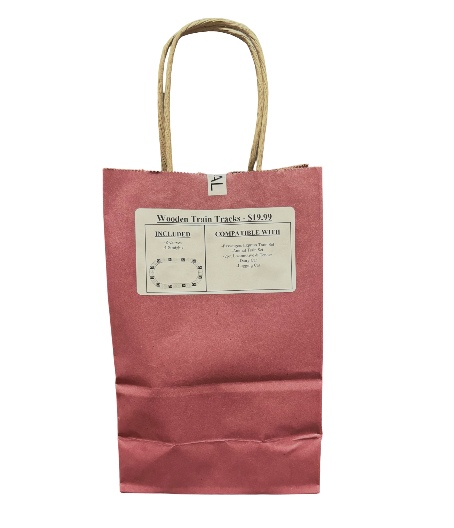 Wooden Track Set / Animal Train Set Bundle